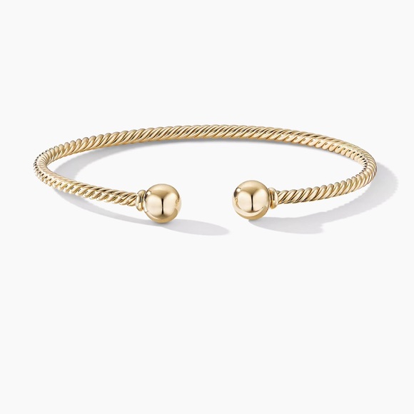 SOLD: David Yurman Gold Cable Bracelet - Picture 3 of 4